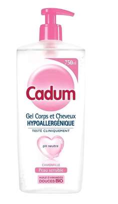 Gel douche et shampooing cadum 750ml image 1