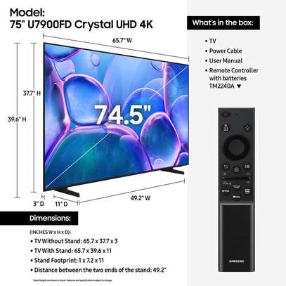 SAMSUNG Crystal UHD 75’’ – U7900F – 4K UHD – Neuve image 4