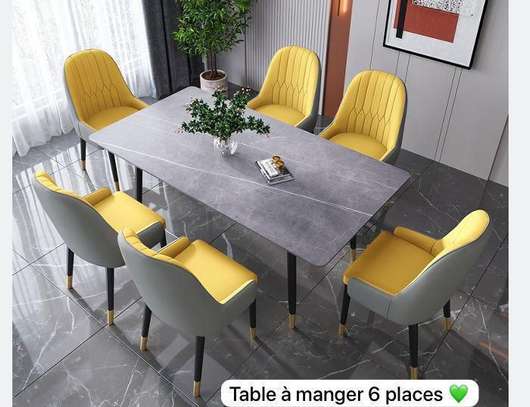 table  à manger et chaise 6 Chaises image 1