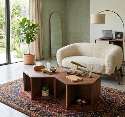 Table basse bois massif  avec rangement image 4