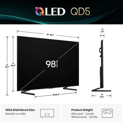 TELEVISEUR HISENSE 98" QLED 4K GOOGLE TV image 4
