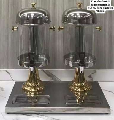 Distributeur à jus inox 8L avec robinet et plateau image 3