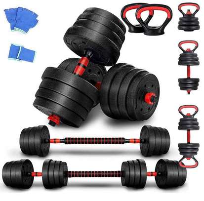 Set d'Haltères bitumineux 20kg et Kettlebells image 6