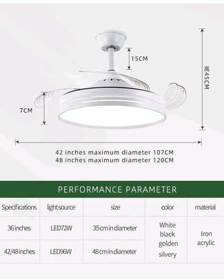 Ventilateurs de plafond Intelligent LED + Télécommande image 8