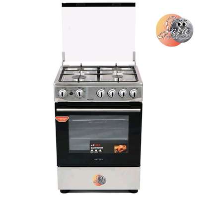 CUISINIERE ASTECH 4FEUX 60X60 + FOUR A GAZ FULL OPTION GRIS image 6