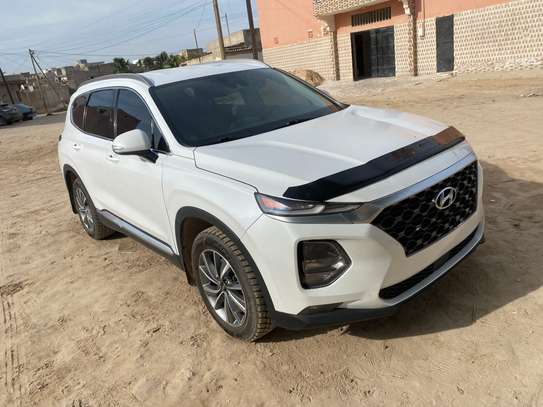 Hyundai Santa Fe 2019 SUV blanc spacieux polyvalent image 3