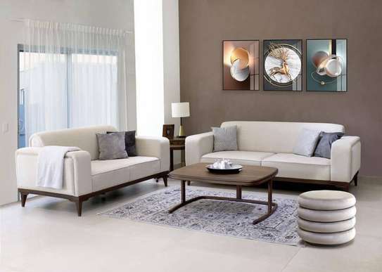 SALON SDM VIP 7PLACES BLANC + TABLE THE image 1