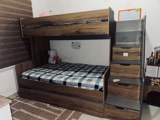 Lit superposé avec tiroir en bois image 6