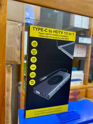 Hub USB-C 13-en-1 avec HDMI 4K, VGA et Chargeur Sans Fil image 3