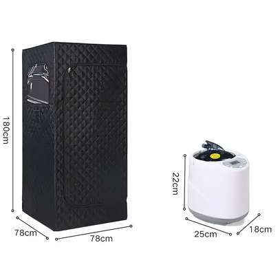 Cabine sauna portable électrique avec siège pliable image 4