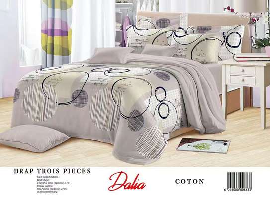Dalia ensemble draps coton 3 pièces motifs modernes image 5
