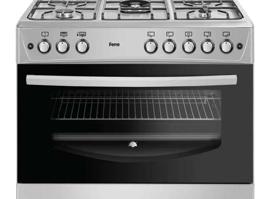CUISINIERE 5FEUX FERRE 90X60 A GAZ GRIS F9P50G2DI image 2