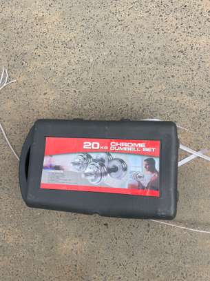 Jeu d’haltère chromée 20kg avec barre de rallonge image 6