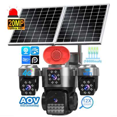 Camera solaire avec double plaque 4G  4 objectifs image 1