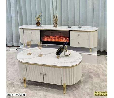 ENSEMBLE TABLE TV AQUARIUM TABLE BASSE 2032+TV2032F image 1