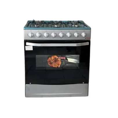CUISINIERE ASTECH 6FEUX 80X60 A GAZ AVEC FOUR A GAZ INOX image 2