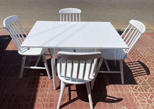 Ensemble table blanche+ 4 chaises image 2