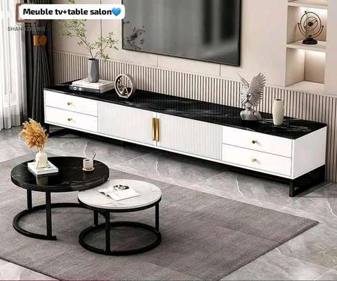 Ensemble 3 pièces table TV table basse 2 pièces image 1