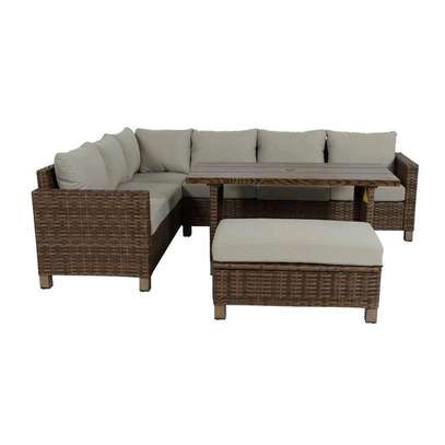 Ensemble de salle a manger d'extérieur 4 pièces en osier image 3