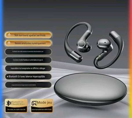 TWS Bluetooth écouteurs sport noir avec crochets image 5