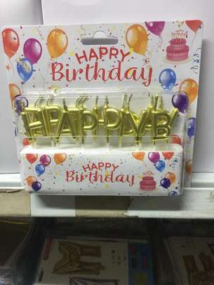 Bougies de gâteau d'anniversaire uniques  lettre image 2