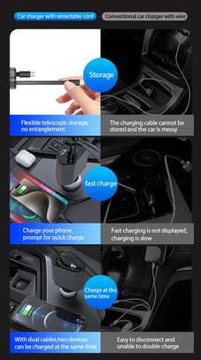 Chargeur de voiture rétractable 4 en 1, Charge rapide 66W image 8