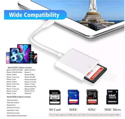 Lecteur de Carte SD pour iPhone/iPad, Lightning , Adaptateur image 1