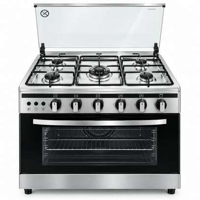 CUISINIERE 5FEUX CAC 90X60 INOX FULL OPTION CAC90G image 2