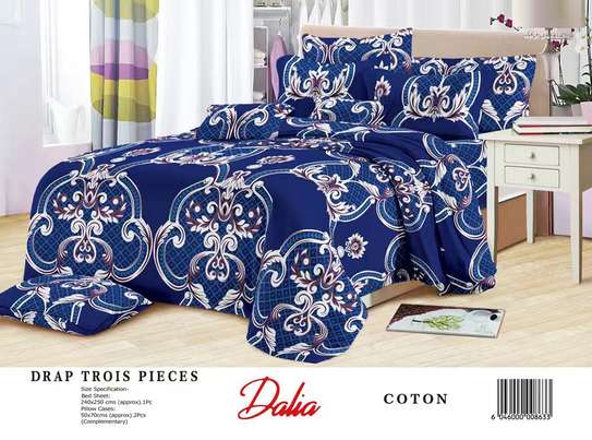 Dalia ensemble draps coton 3 pièces motifs modernes image 2