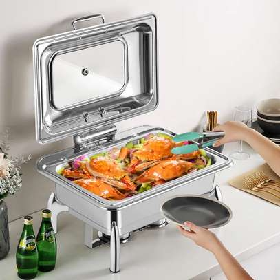 Chafing dish avec couvercle en verre image 4