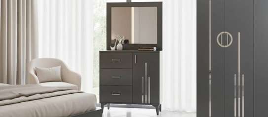 CHAMBRE A COUCHER ARMOIRE BATTANTS 5PIECES ANTHRA image 1