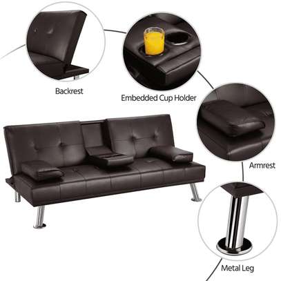 Canaper Lit Futon moderne en similicuir image 5