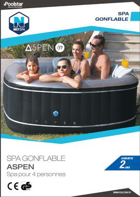 Netspa Aspen spa gonflable 4 personnes noir image 1