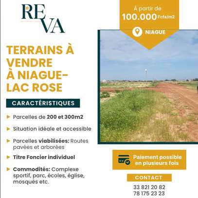 A VENDRE: terrains à Niague-Lac Rose avec titre foncier image 6