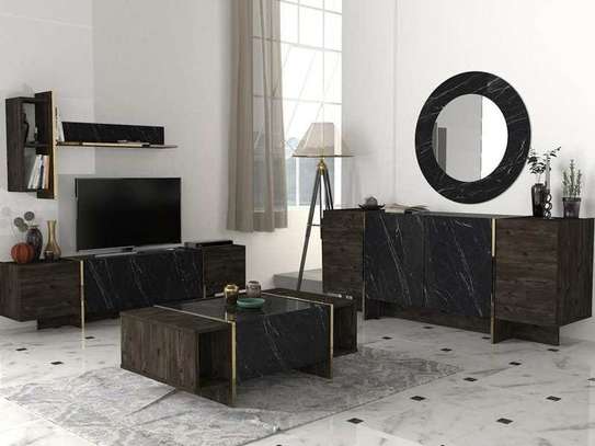 ENSEMBLE TABLE TV TABLE BASSE + ÉTAGÈRE image 1