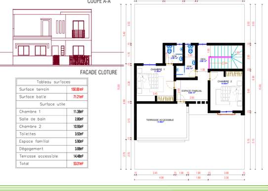 MAISON DUPLEX F4 LOCATION / VENTE  (150,000 Fcfa / mois) image 12