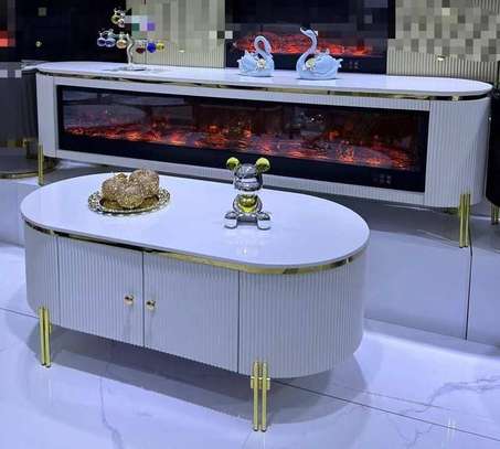 ENSEMBLE TABLE TV AQUARIUM TABLE BASSE A45+TVA45F image 1