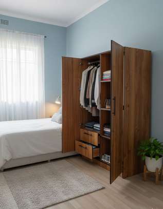 Armoire bois chêne 3 tiroirs portes battantes image 5