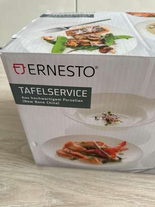 Ernesto service table porcelaine blanche motifs délicats image 2