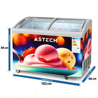 CONGELATEUR 400LITRES ASTECH HORIZONTAL VITRINE FH400LPAA image 4