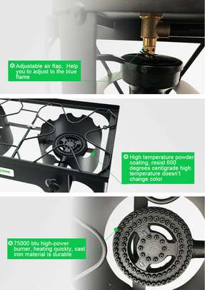 Cuisinière à double brûleur en fonte pour cuisine extérieur image 11