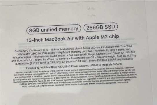MacBook Air M2 SCELLÉ (2022) Ram 8 SSD 256 image 1