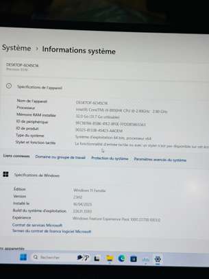 DELL Precision 5530 - Core i9 - Ram 32gb - Nvidia 4gb dediée image 5