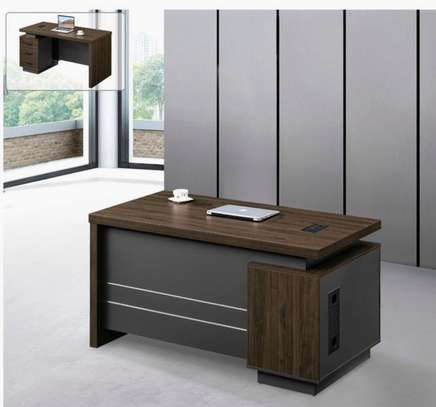 Bureau moderne anthracite avec rangement image 1