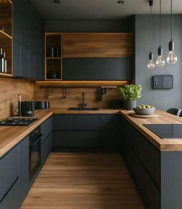 CUISINE MODERNE EN BOIS LAMINÉ image 1