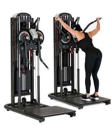 Machine musculation multifonctions noire poids réglable image 1