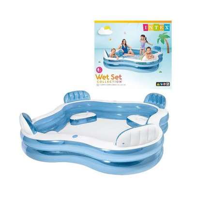 Intex - piscines familiales avec siège 229x229x66 cm image 2