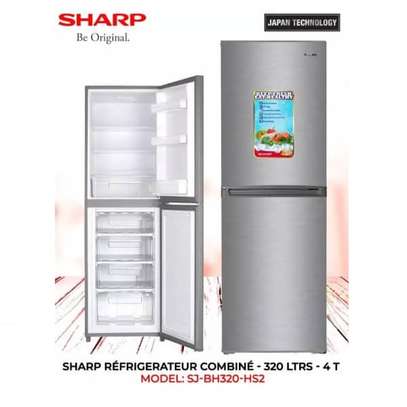 RÉFRIGÉRATEUR 320LITRES SHARP COMBINÉ 4TIROIRS SILVER image 1