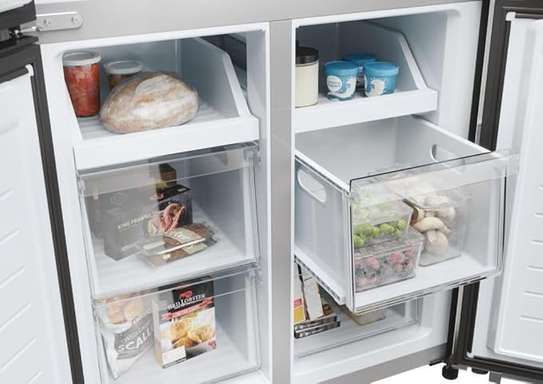 REFRIGERATEUR HAIER SIDE BY SIDE 4PORTES AVEC FONTAINE GRIS image 3