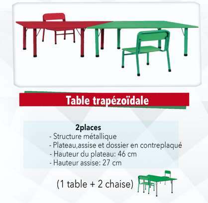 Table banc / préscolaire, maternelle image 2